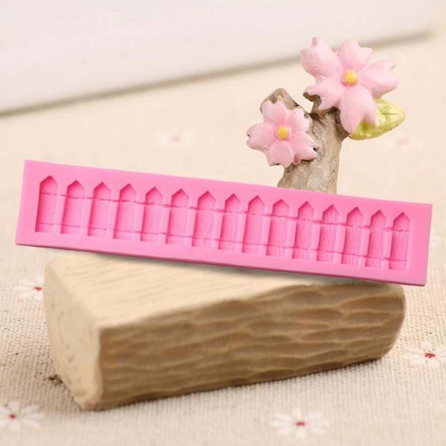1 Pcs Garden Fence Shape Silicone Fondant Cake Molds Chocolate Baking Clay Decor Tool Suitable Home Kitchen Baking Supplies