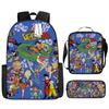 Dragon Ball three-piece backpack popular animation primary school schoolbag boys new bag