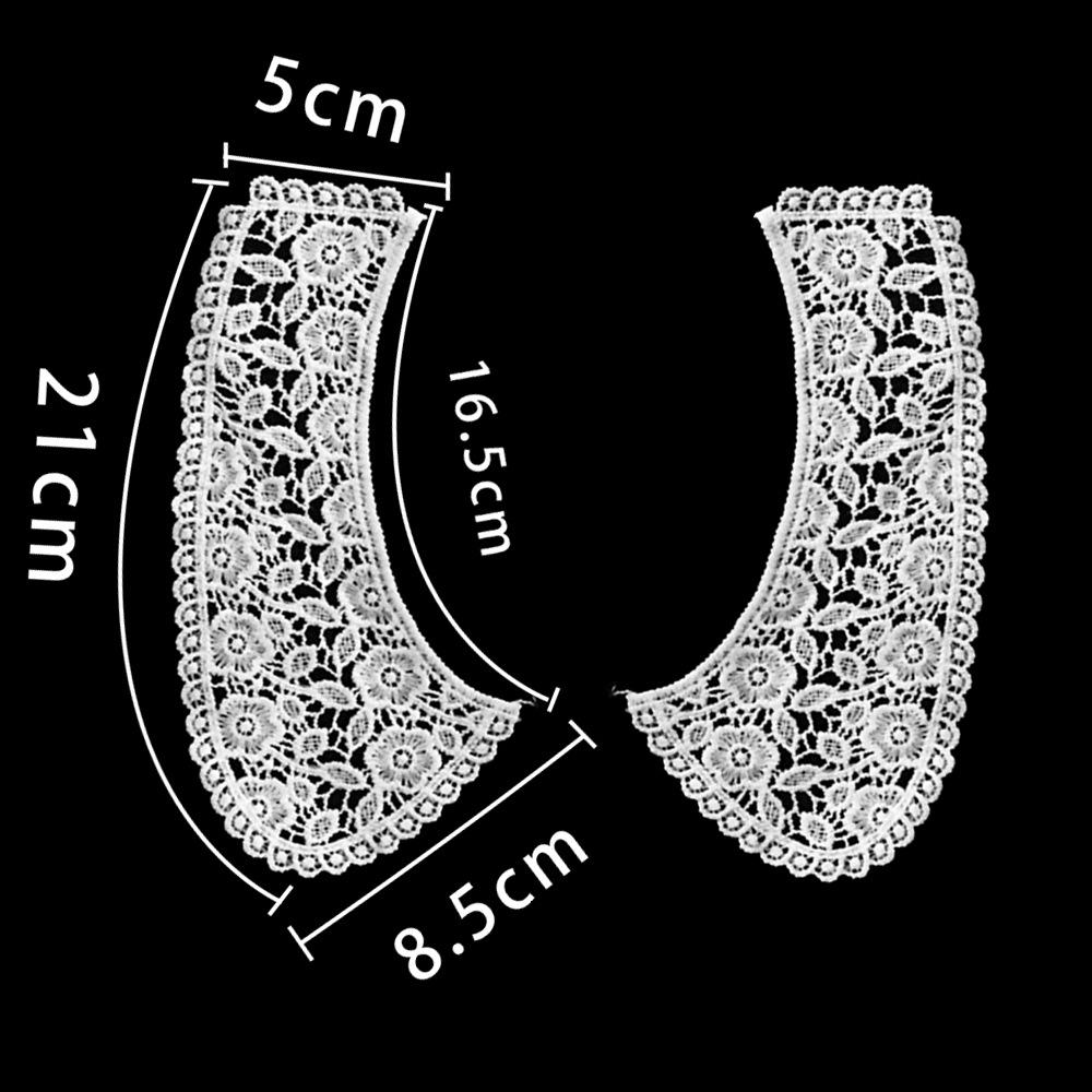 

White Milk Silk Hollow Clothing Accessories Lace Collar Embroidery Diy Decorative Lace Dress Neckline Accessories Style 1743 (1 pair)