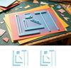 6Pcs Multifunctional Positioning Ruler Set Scrapbooking & Binder Bookbinding Tool for Journals & Photo Album