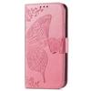 Butterfly Embossed Leather Wallet Flip Case for Samsung Galaxy S26 S25 S24 S23 S22 S21 S20 Ultra Plus FE Edge, Card Holder Cover