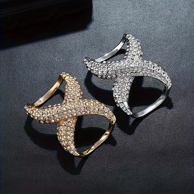 1Pc Fashionable Versatile Figure-eight Buckle Non-slip Shirt Button Scarf Fixing Buckle