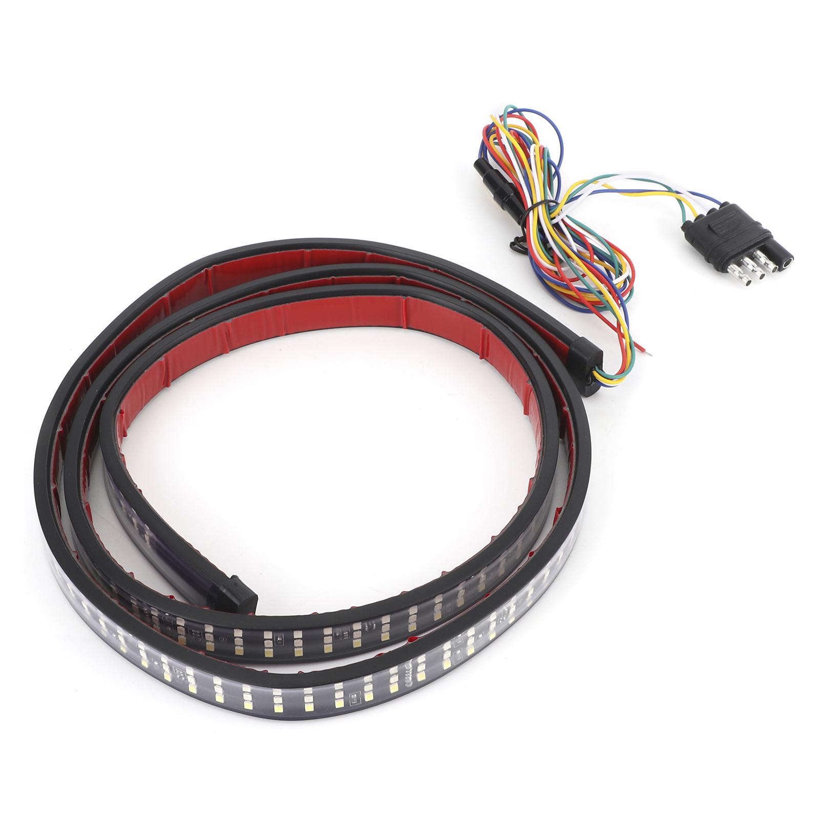 

60in LED Tailgate Lamp Bar Running Light 3 Row Chips IP65 Waterproof 12‑24V Universal