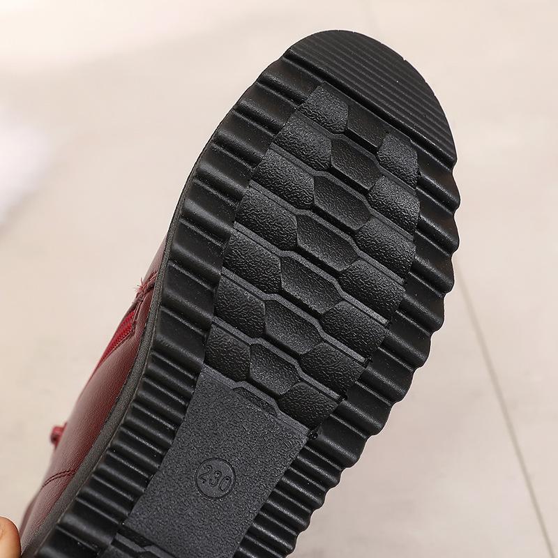 Modă Femei Cizme de Zăpadă Tocuri Joase Cizme de Gleznă Pantofi cu Platformă Femeie Iarnă Blănoase Botas Mujer Cizme cu Fermoar Lateral 2024 Pantofi de Iarnă Noi