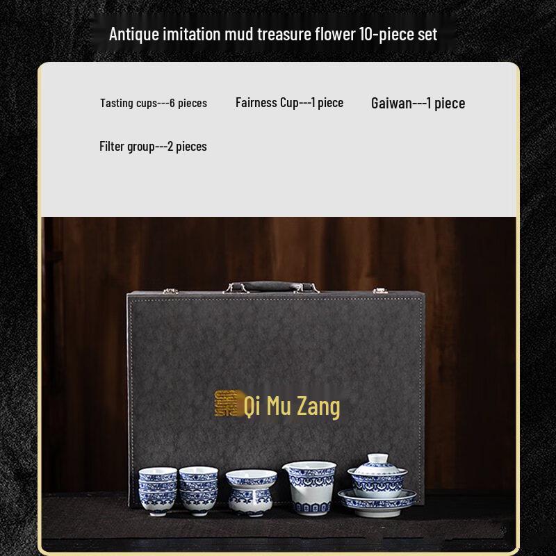 Shangqi Blue and White Porcelain Tea Set