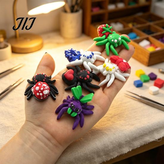 Halloween Classroom Prizes 15Pcs Articulated Small Spiders, 3D Printed Glow in The Dark Spider Egg Spooky Toys for Kids Set, Glowing Movable