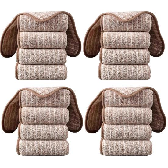 5/10/20Pcs Cleaning Rags Water Absorbent Kitchen Dishcloth Set with Hanging Ring Design Kitchen Cleaning Clothes