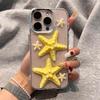 Sea Star Shell Phone Case for Apple 16promax Sparkling Pink Glitter for IPhone17 Transparent 15 Women's Fashion