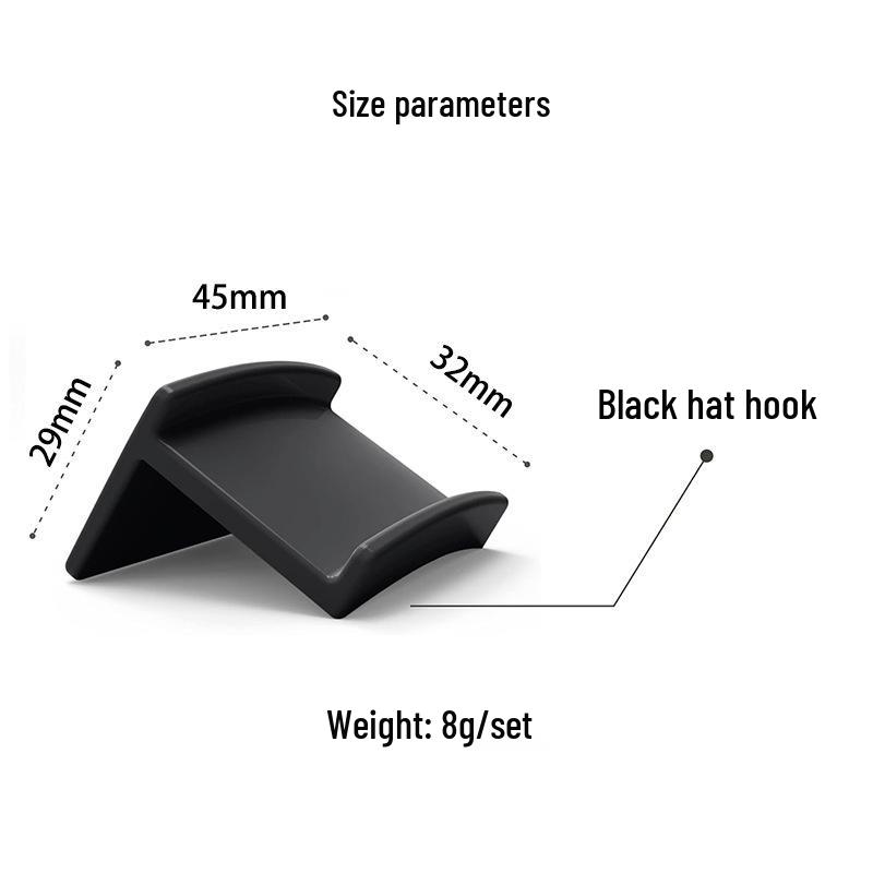 Wall Adhesive Cap Hook for Baseball Hat Storage - No Drilling Required