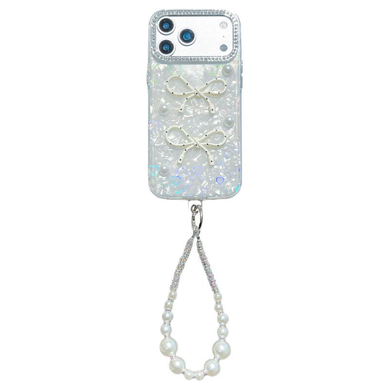 Laser Polka Dot Bow iPhone 14/13 Case - Anti-Fall Cover for Apple Pro Max