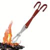 BBQ Charcoal Tongs Long Handle Aluminum Coal Clip Kitchen Grill Tongs Heat Resistant Barbecue Tool