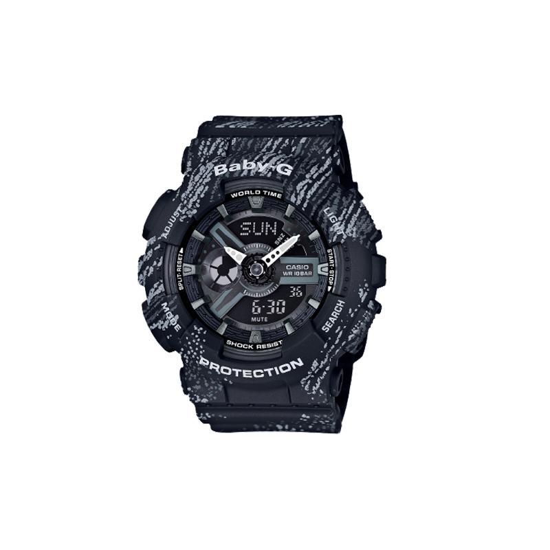 

Casio BABY-G Fashion Trendy Street Cool Sense Advanced Classic Pointer Dual Display Waterproof Shockproof Sports Waterproof Watch Quartz BA-110TX-1A чёрный