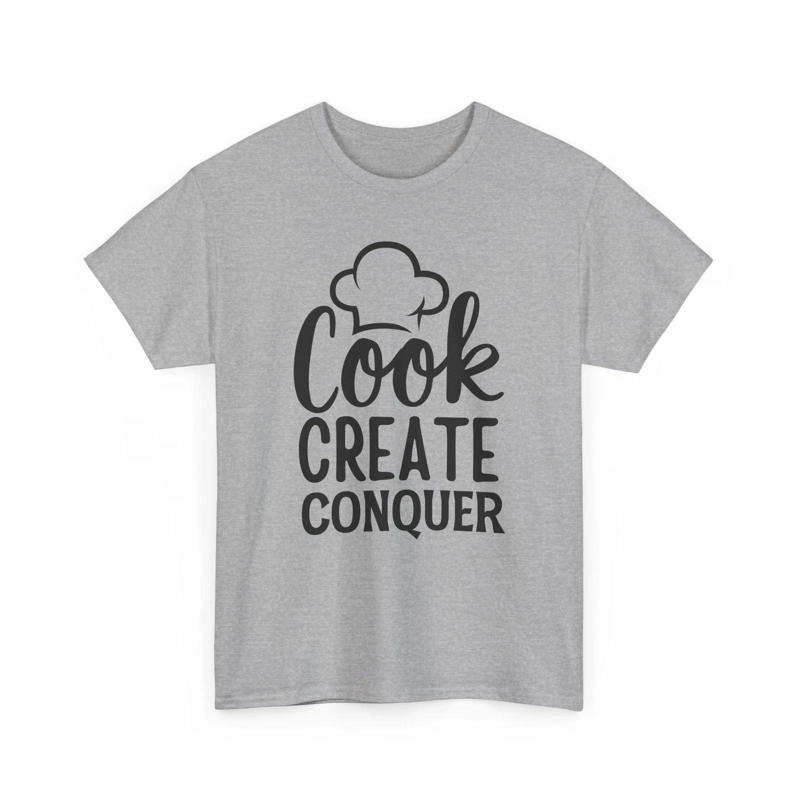 Funny Cooking Shirt – Keep Calm and Cook On Chef Tee Cook create conquer 2XL