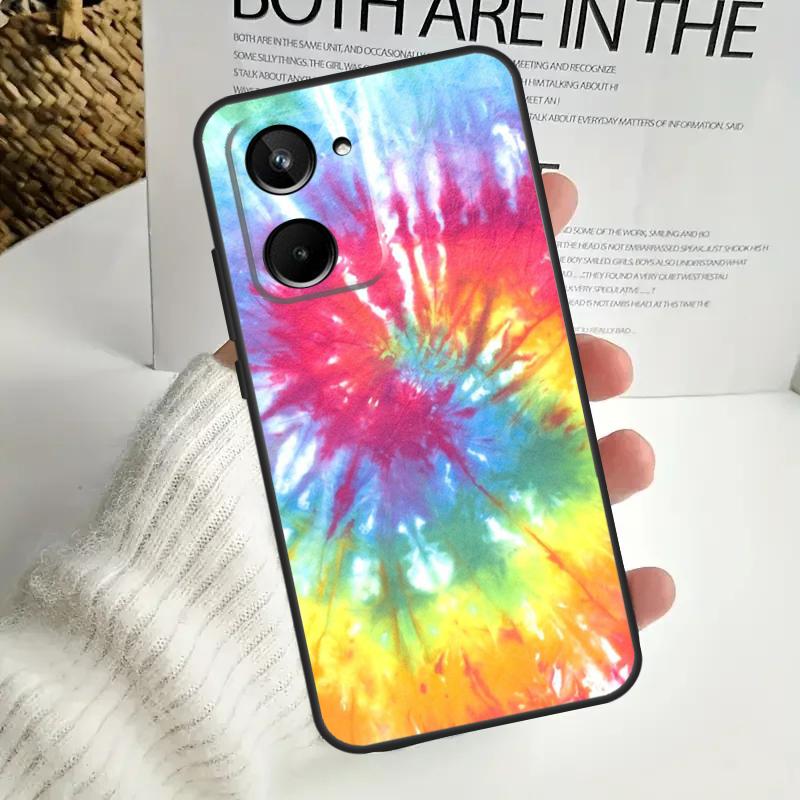 Trippy Tie Dye Hippie Art For Realme GT Neo 5 GT5 9 10 11 12 Pro Plus C30 C31 C33 C35 C25s C21Y C51 C55 C67 C53 Case