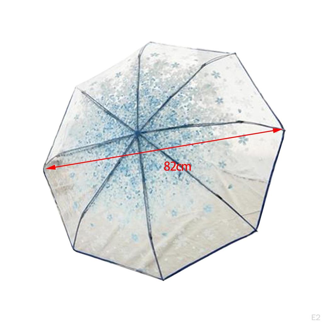 Clear Bladder Screen, Transparent Umbrella, Sweet, Light Women's Dome Foldable Umbrella for