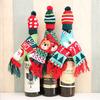 Christmas Wine Bottle Decoration, Christmas Scarf Hat Set, Christmas Wine Bottle Cover