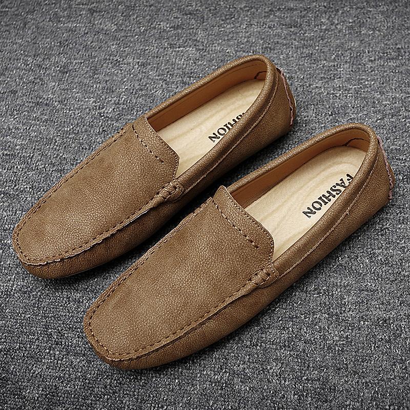 Golden Sapling Loafers Men Genuine Leather Shoe Men's Casual Shoes Business Dress Flats Leisure Male Loafer Wedding Moccasins