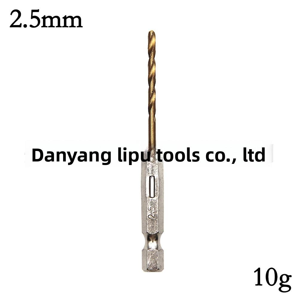 Set 13 Piese Burghie elicoidale cu coadă hexagonală placate cu titan 1,5 6,5 mm pentru mașină de găurit electrică, șurubelniță și șurubelniță pneumatică