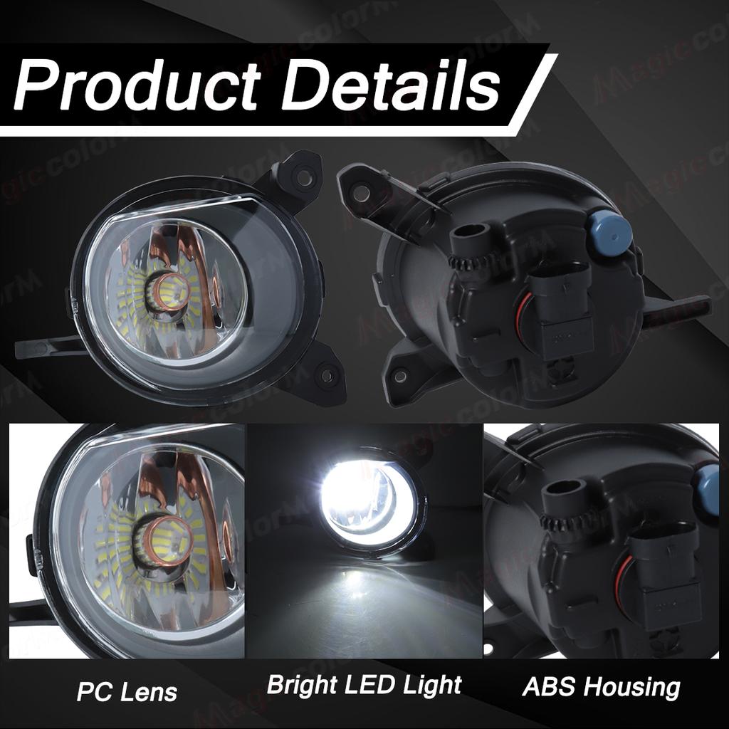 LED Fog Lamp For Toyota Yaris Vitz 2003 2004 2005 2006 Fog Lamps Car Front Bumper Foglights with Frame Covers Wires Relay 12V
