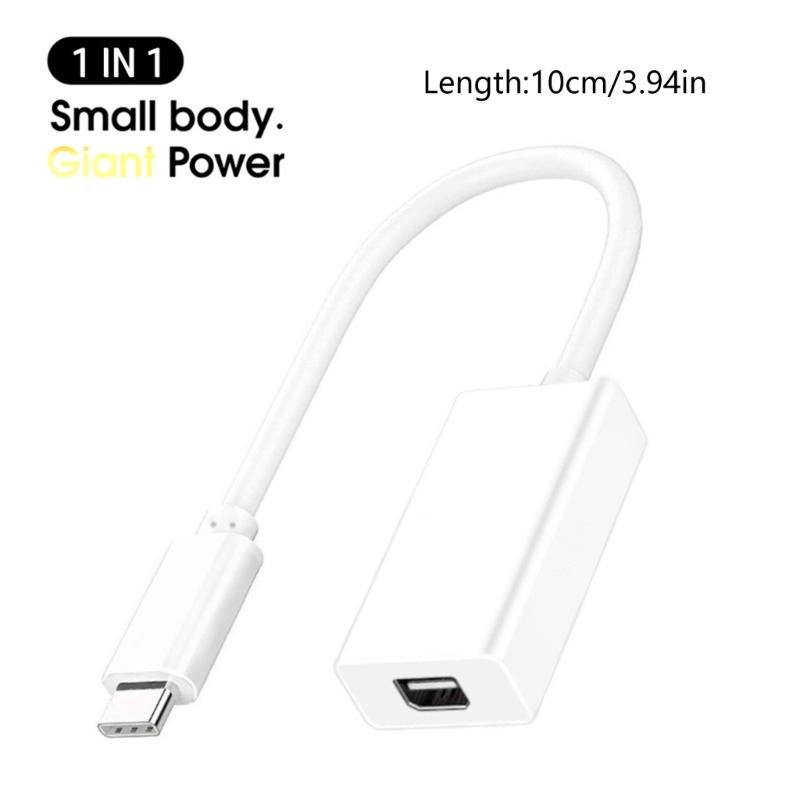 Type C To Mini  Converter For Video Transmission For USB C Laptops And Displays Data Cord Power Connector