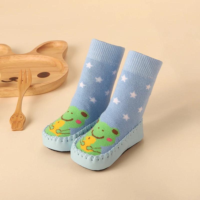 New Born Baby Socks with Rubber Soles Infant Baby Girls Boys Shoes Spring Autumn Baby Floor Socks Anti Slip Soft Sole Sock