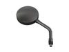 POSH FAITH Motorcycle Machined Z2 Type Large Body Size for Left and 10mm Short Black 1 Mirror, (Same Right), (Clockwise Thread), Stay, Chrome, Piece,