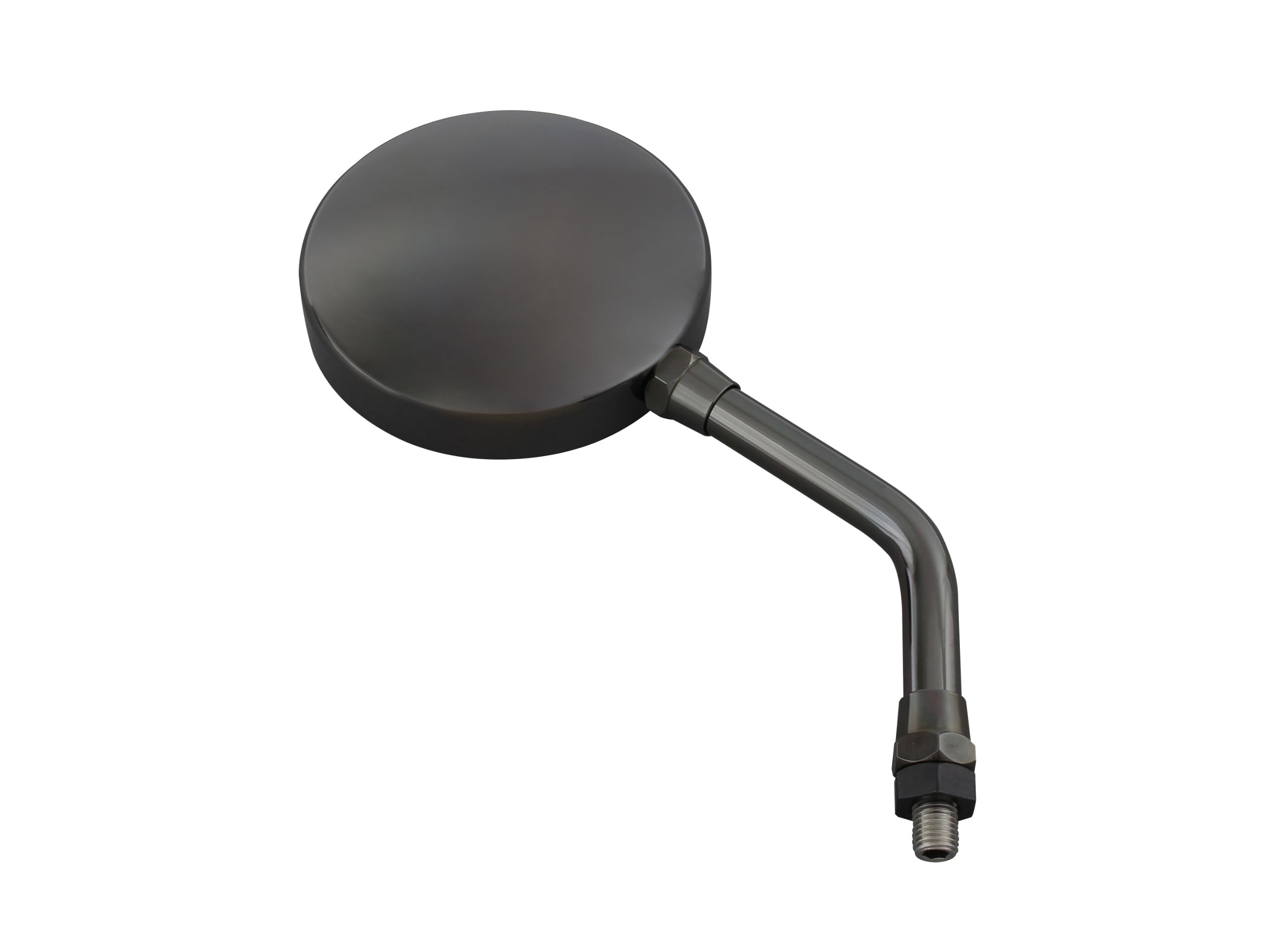 

POSH FAITH Motorcycle Machined Z2 Type Large Body Size for Left and 10mm Short Black 1 Mirror, (Same Right), (Clockwise Thread), Stay, Chrome, Piece,