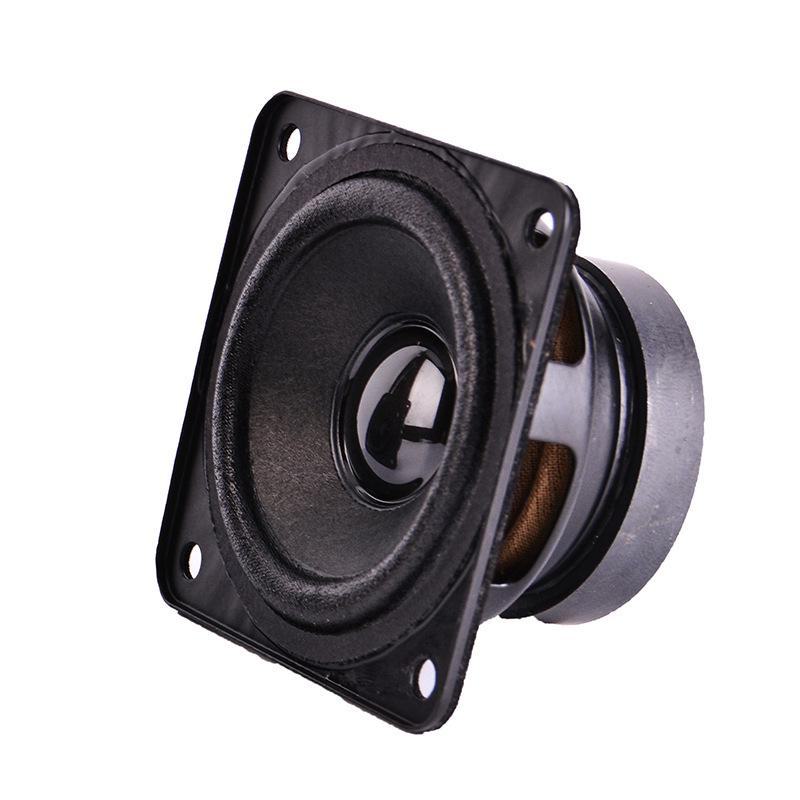 2.25" 5W Square Mid-High Frequency Speaker with Cloth Edge, External Magnet, and Mounting Holes - Small HiFi Speaker Accessory