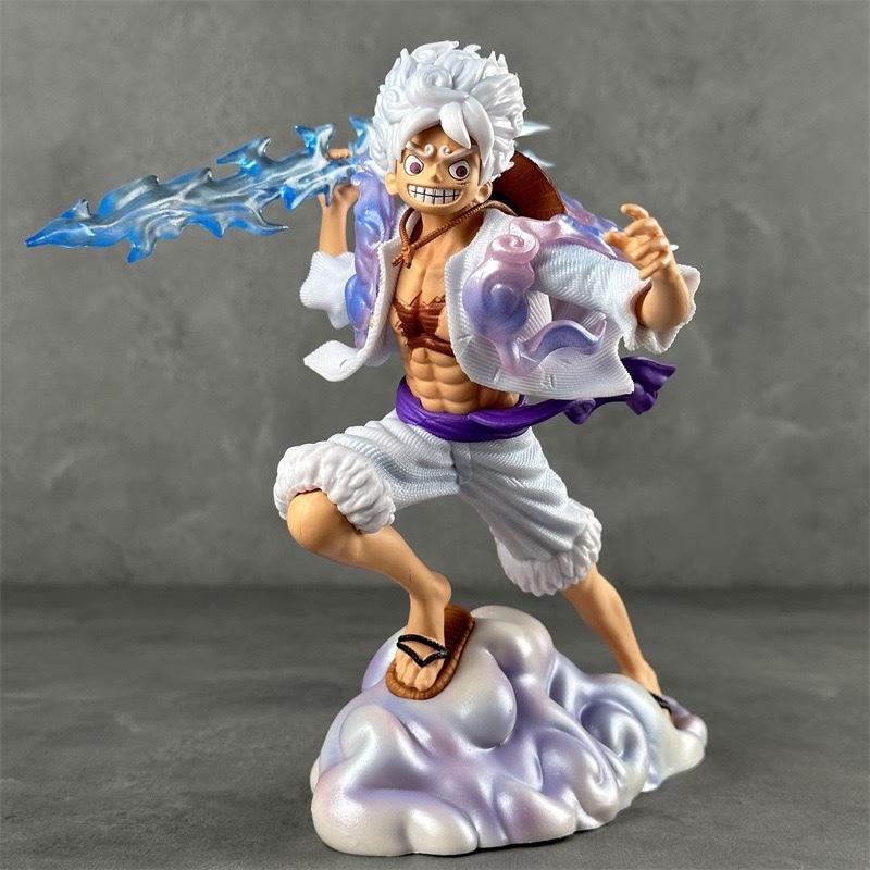 One Piece Sun God Nika Luffy Figure Gear 5 Standing On Cloud Anime Statue Model Desktop Ornament Decoration Gift For Anime Fans
