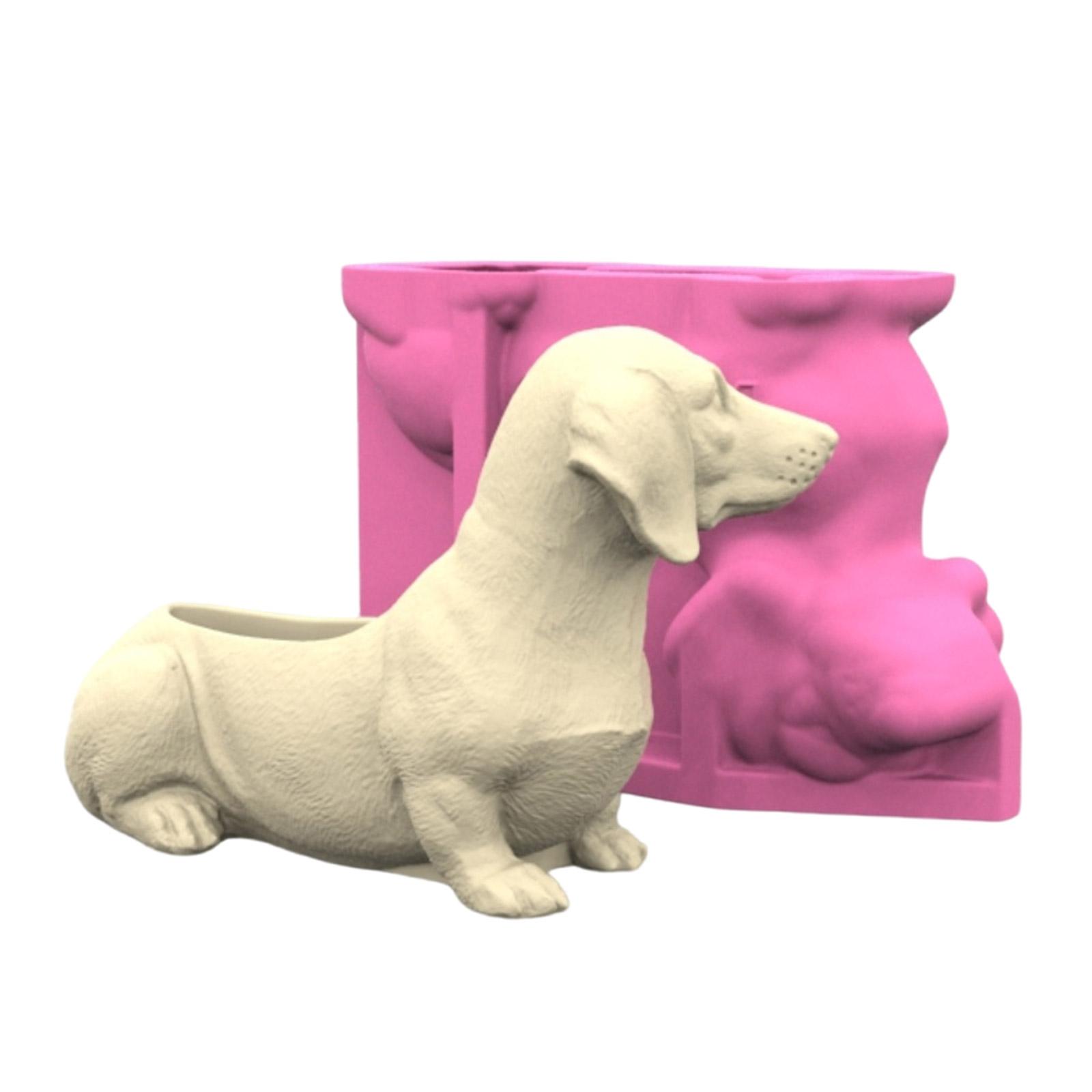 

Многоцелевая силиконовая форма в форме собаки для цветочных горшков, вазы из эпоксидной смолы, суккулентного кашпо и держателя для ручек
