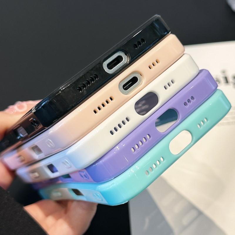 Clear Candy Color Bumper Case For iPhone 16 15 14 13 Mini 12 11 Pro Max XR XS X Plus Soft Bumper Shockproof Hard Back Cover