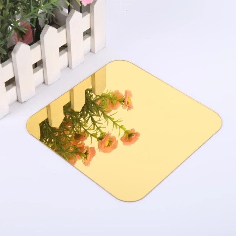 

6 шт. 3D акриловые зеркальные настенные наклейки квадратной формы, серебряные съемные художественные настенные наклейки, домашний декор, настенные декорации, самоклеящиеся