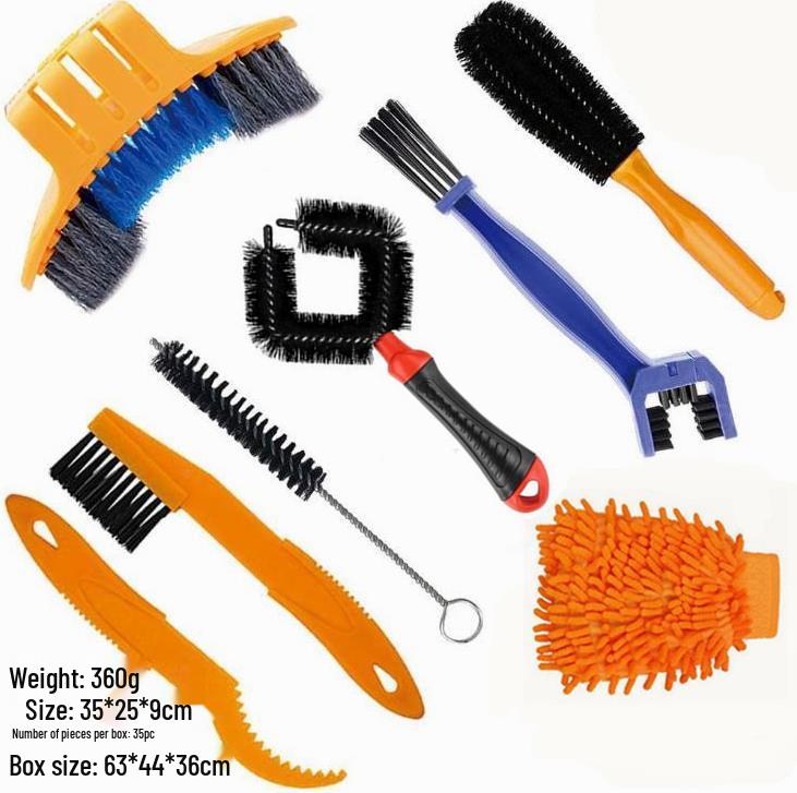 Portable Mountain Bike Chain Cleaner & Maintenance Brush Kit