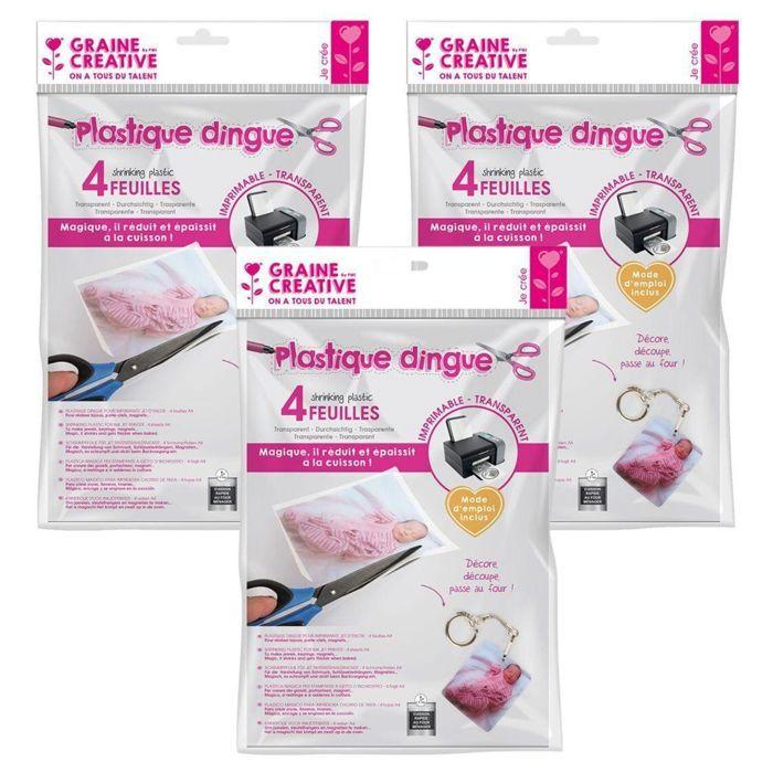 12 bedruckbare A4-Blätter Crazy Plastic - Transparent