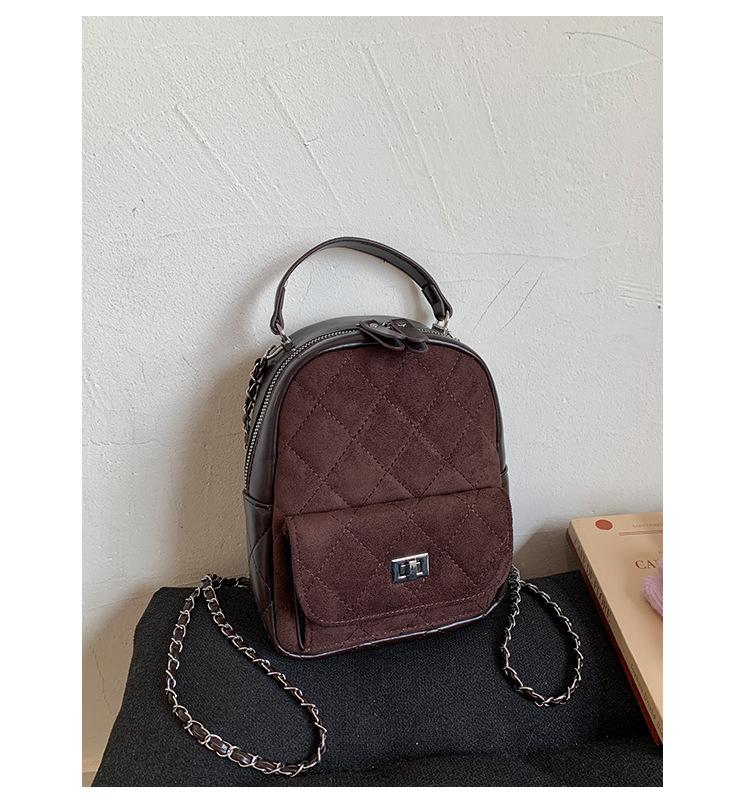 

Премиальный рюкзак-цепочка новый милый маленький рюкзак простой ромбовидная цепочка маленький ароматный ветер мини-сумка-мессенджер женский