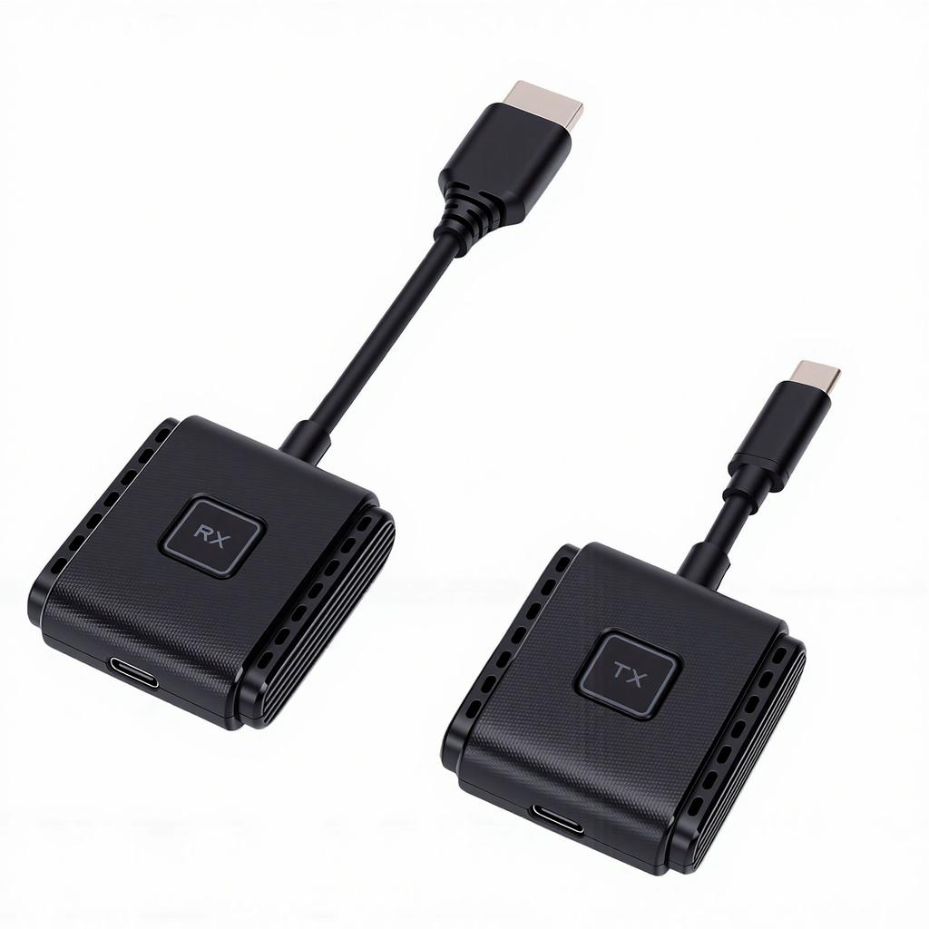 Wireless HD Transmitter and Receiver Type C to HD Multimedia Interface Wireless Screen Mirroring Adapter for Conference