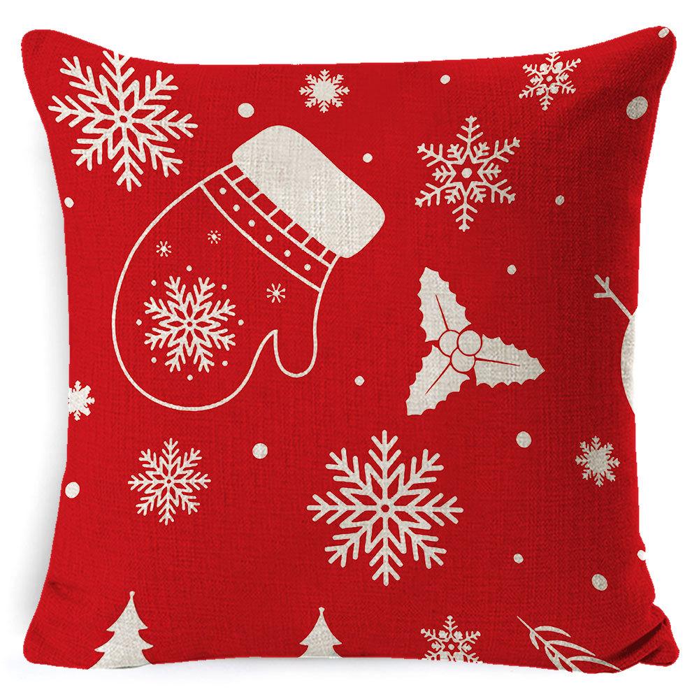 Home Furnishings Christmas Pillow Cover Nordic Plaid Linen Cushion Cover Sofa Cushion Cover