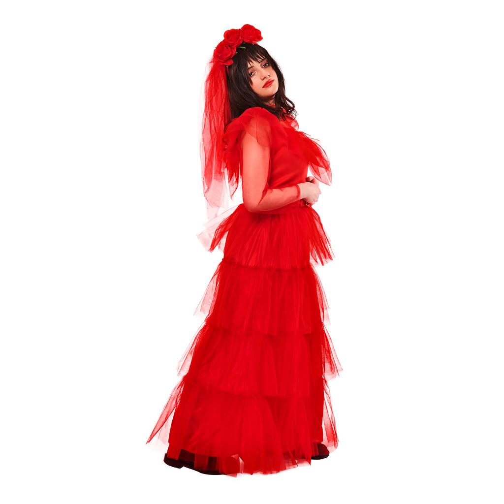 Beetlejuice Damen/Damen Lydia Deetz Hochzeitskostümkleid