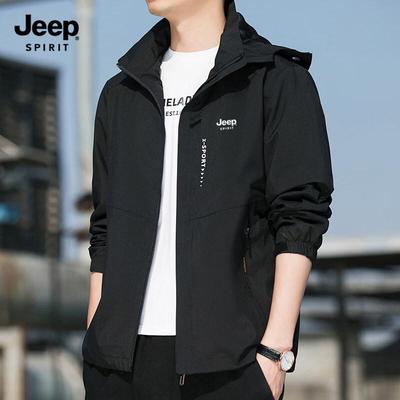 JEEP SPIRIT Men's Lightweight Windproof Waterproof Jacket