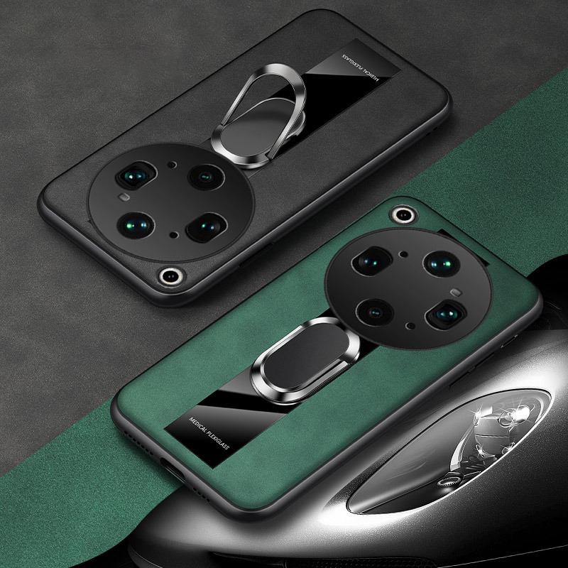 For OPPO Find X9 Ultra case Combines Suede Leather + Hybrid Hard Soft Shell Stand Case for OPPO Find X9 Ultra Phone casing