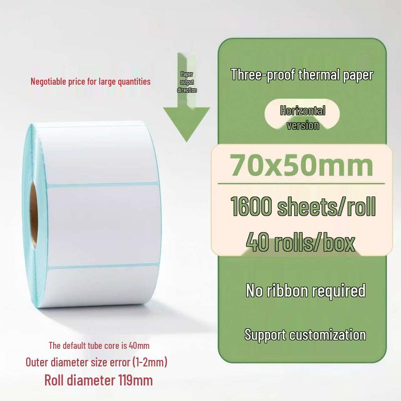 Samoprzylepne etykiety termiczne na kody kreskowe 100×150 mm - Trwałe i wodoodporne do logistyki