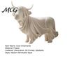 Minimalist Animal Decoration 3D Printed Highland Cow Ghost Statue, Halloween Yak Figurine, Sculptural Ornament Sculpture for Home Office Shelf