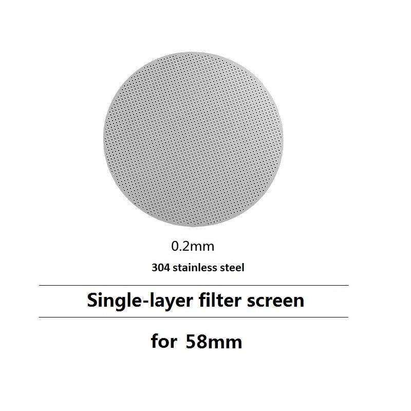 51/53/58Mm Reusable Coffee Puck Screen 304 Stainless Steel Double Layer Coffee Filtration Fine Mesh Professional Espresso Accessory