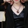 New pearl necklace women's collarbone chain high-end temperament celebrity pendant fashion versatile sweater chain women's trend