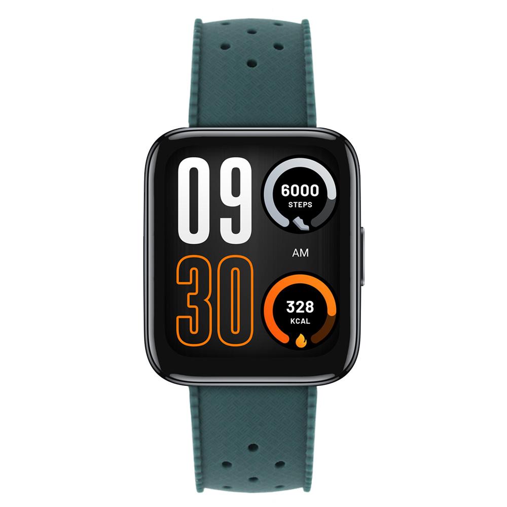 ERBORD Universal Silicone Strap 22mm, Tropic, Green/Black Buckle