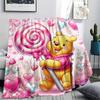 Winnie Pooh Love Heart Blanket Suitable For All Seasons Sofa Blanket Sheet Christmas Gifts Bedroom