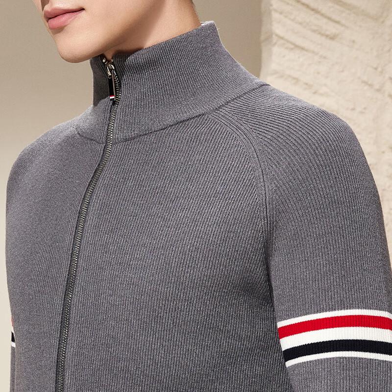 Antonio Men's Colorblock Stand-Up Collar Raglan Knit Sweater