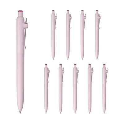 Mitsubishi Pencil Uniball ZENTO Basic Ballpoint 10 Pens Water-Based Pen, 0.7mm, Red, (UBNZS07.1510P)