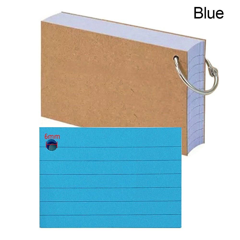 Portable A8 Binder Memo Book Loose-Leaf Horizontal Line Flash Cards With Cover Revision Cards