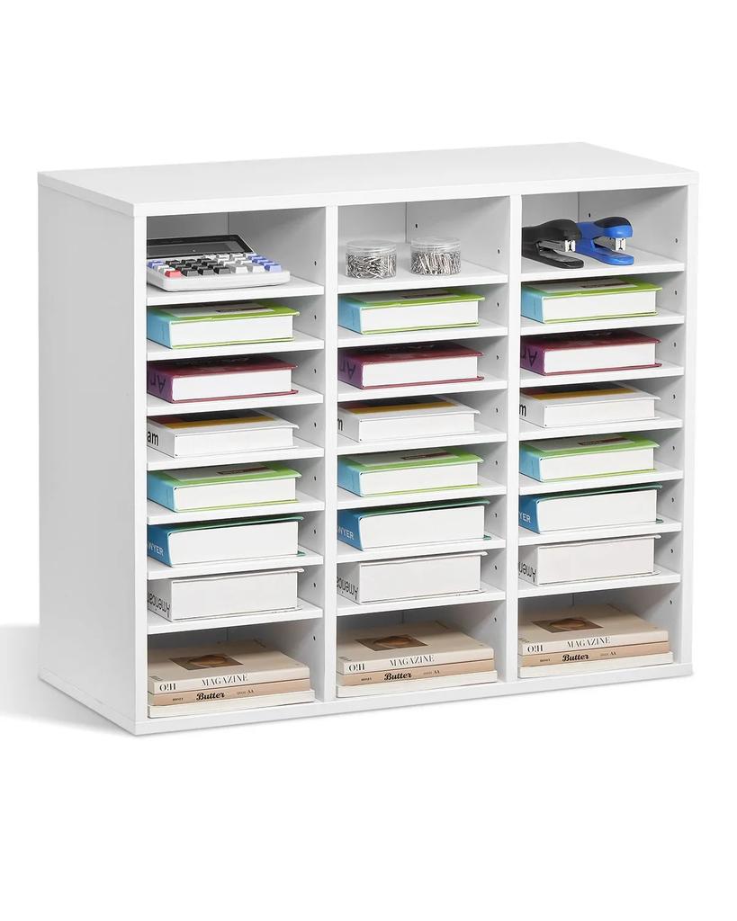 VEVOR Literature Organizer, 24 Compartments Office Mailbox with Adjustable Shelves